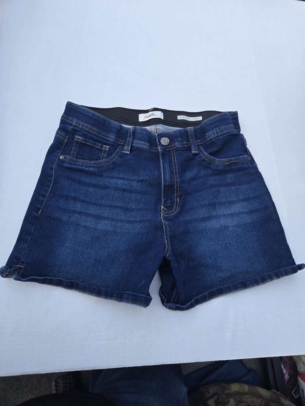 Angels Dark Blue Denim Cutoff Jean Shorts